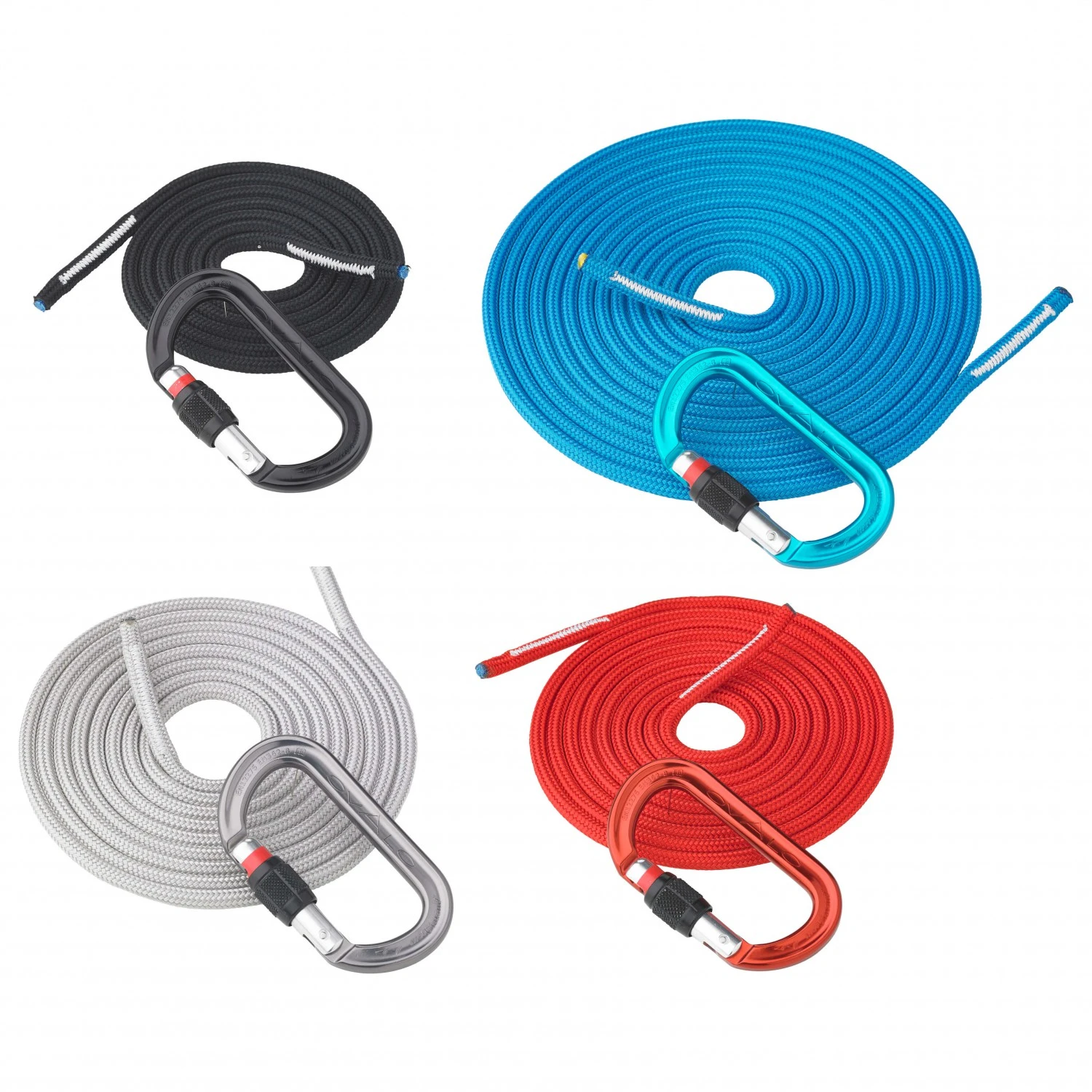 AustriAlpin Dyna.MIT Set 4 Reepschnüre & 4 Ovalo Karabiner - Cord