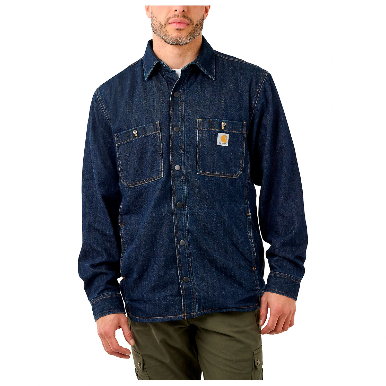 Carhartt Denim Fleece Lined Snap Front Shirt - Shirt - Image 2