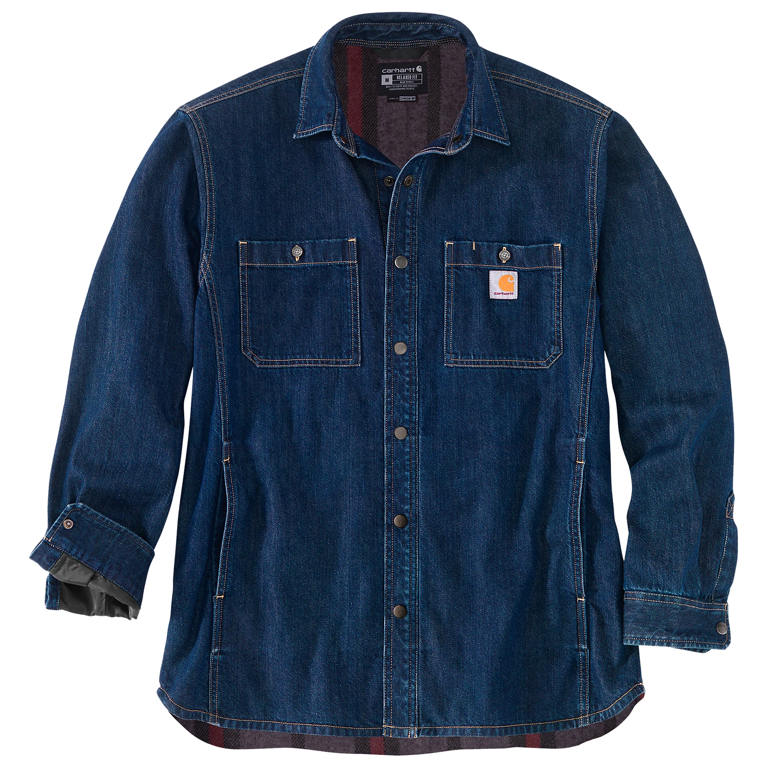 Carhartt Denim Fleece Lined Snap Front Shirt - Shirt