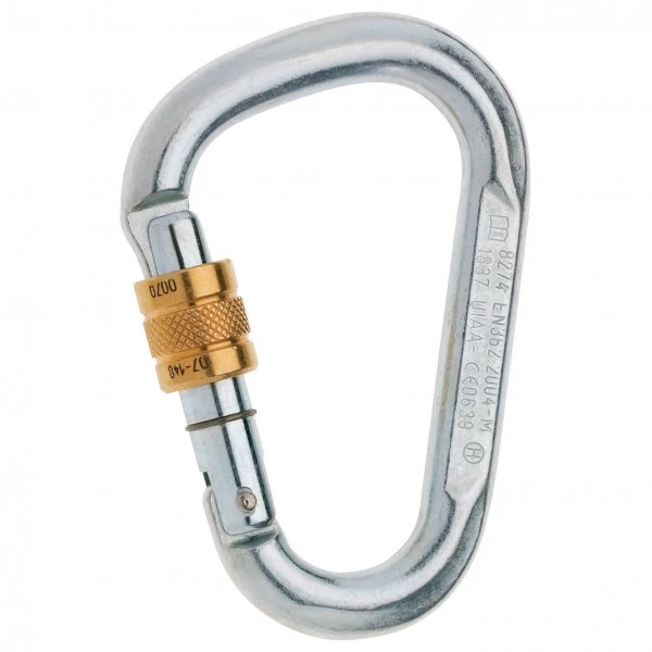 Edelrid Steel HMS Screw - Steel Carabiner