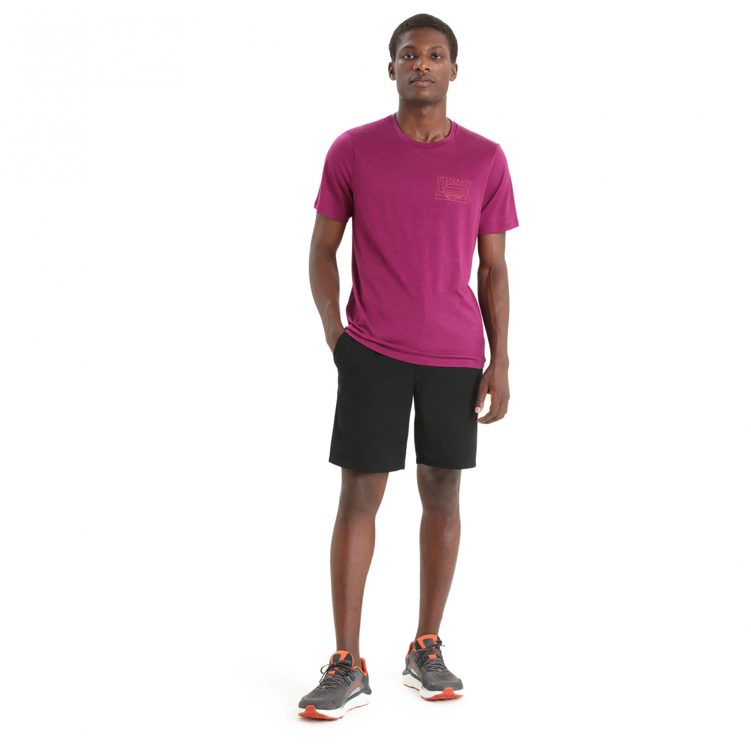 Icebreaker Tech Lite II S/S Tee Mountain Sunset - Merino Shirt - Image 3