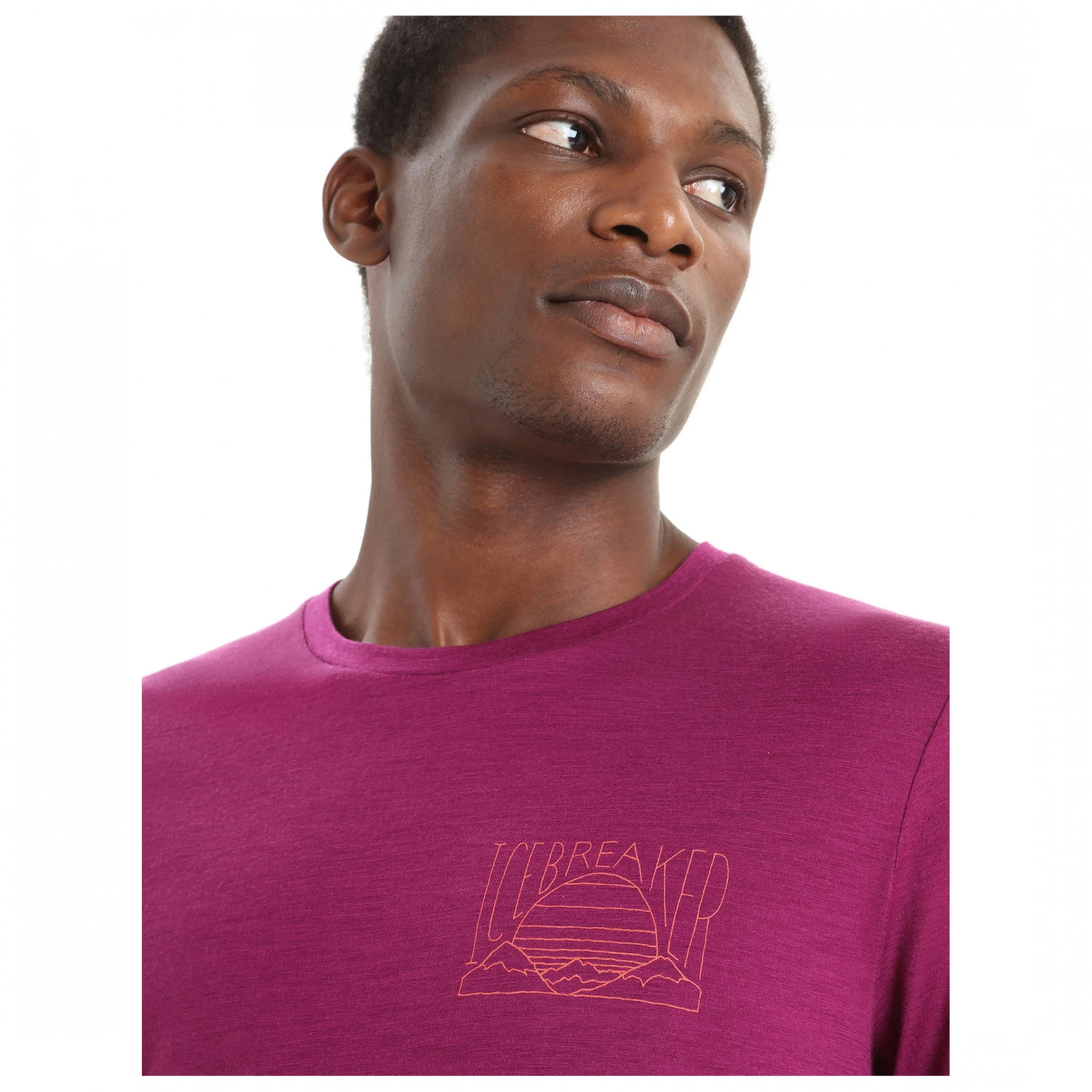 Icebreaker Tech Lite II S/S Tee Mountain Sunset - Merino Shirt - Image 4