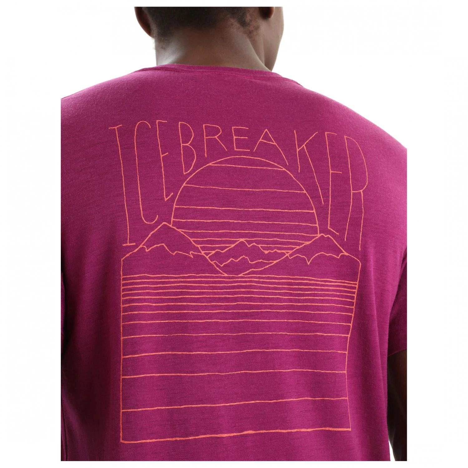 Icebreaker Tech Lite II S/S Tee Mountain Sunset - Merino Shirt - Image 5