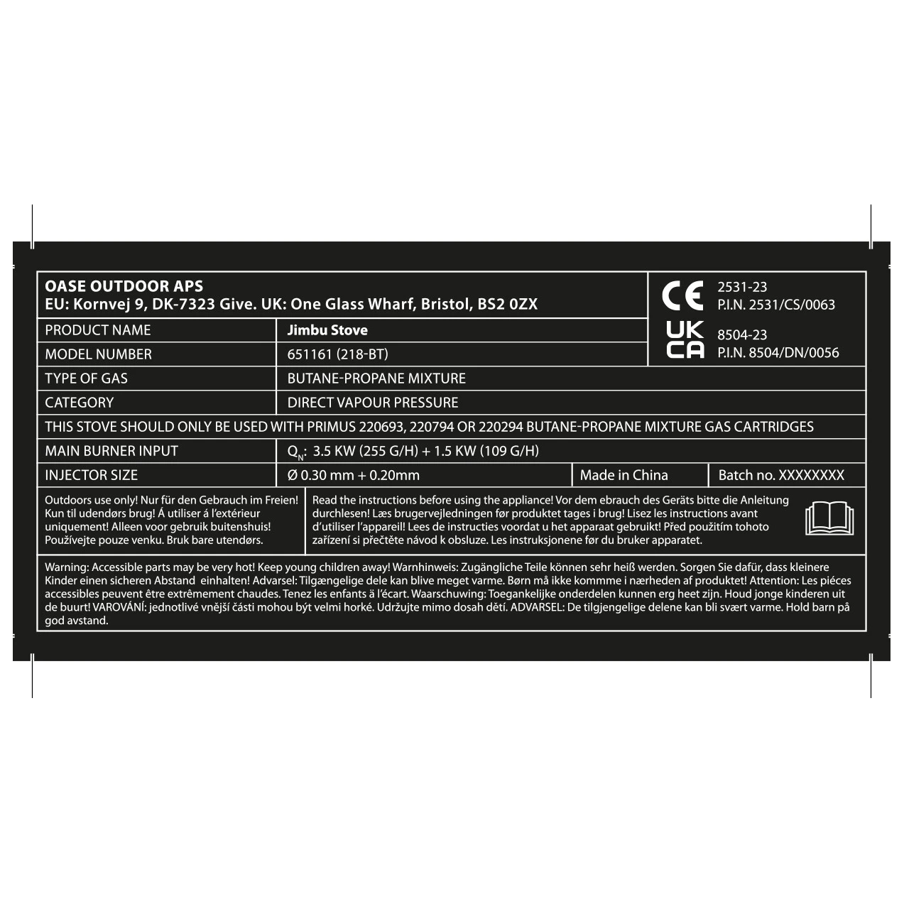 Outwell Jimbu Stove - Gas Stove - Image 4