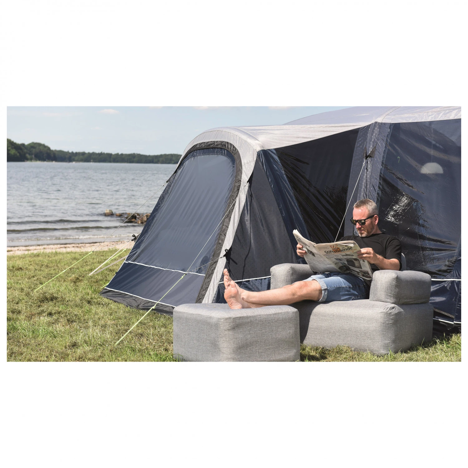 Outwell Lake Erie Inflatable Ottoman - Camping Chair - Image 5