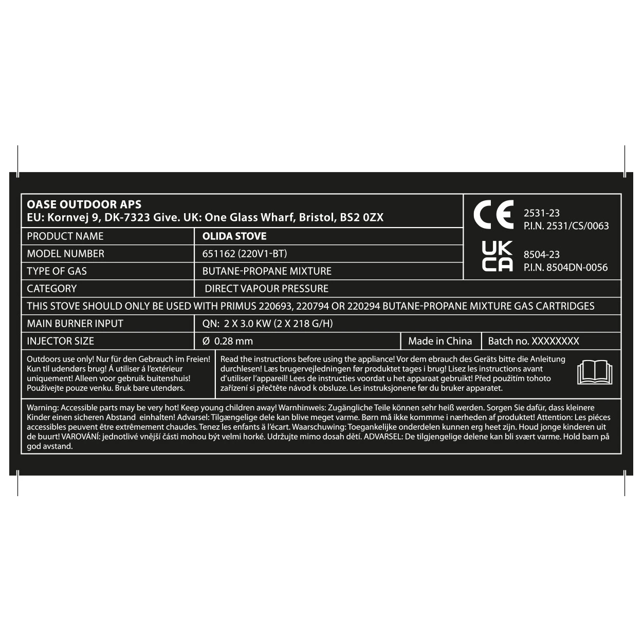 Outwell Olida Stove - Gas Stove - Image 8