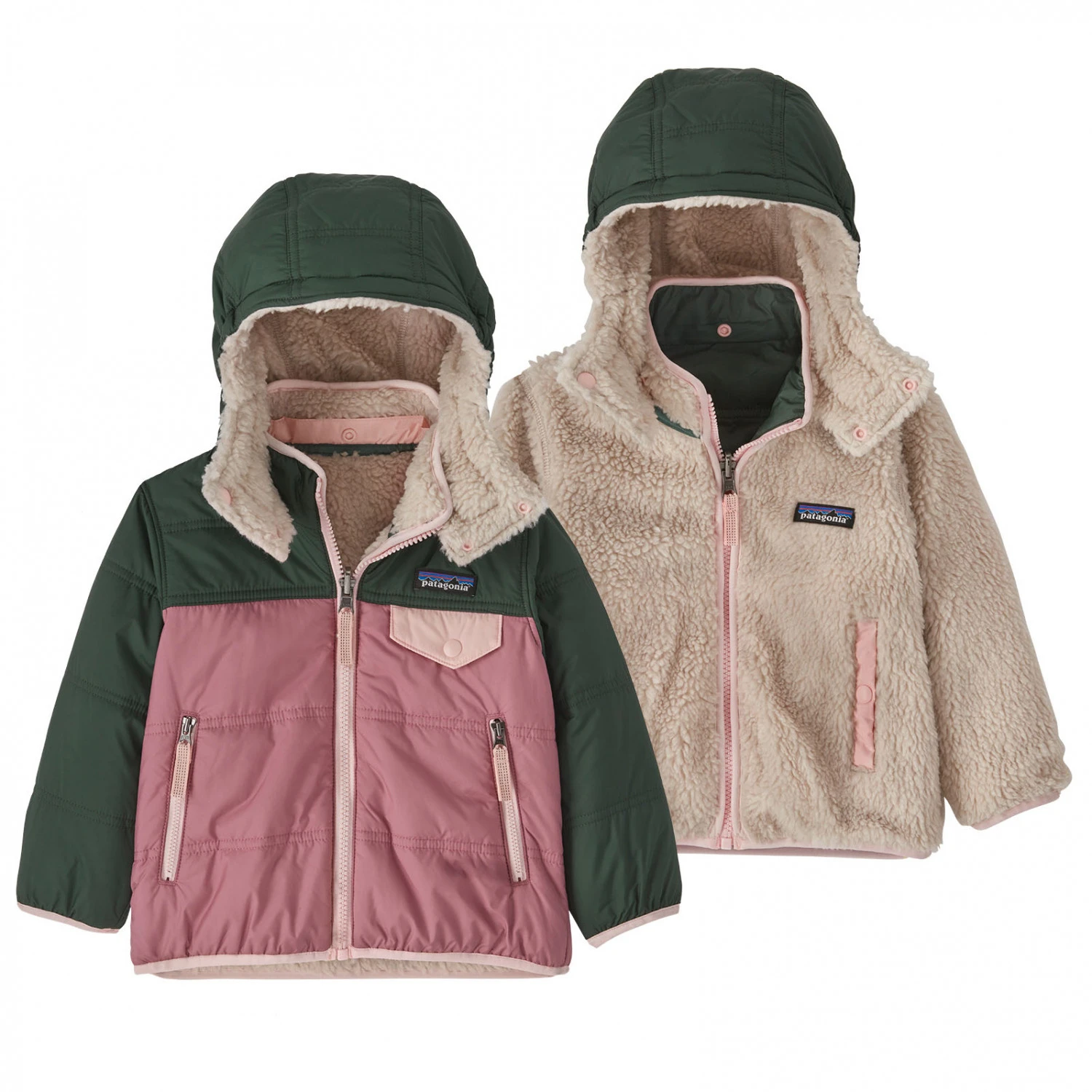 Patagonia Baby's Reversible Tribbles Hoody - Winter Jacket - Image 3