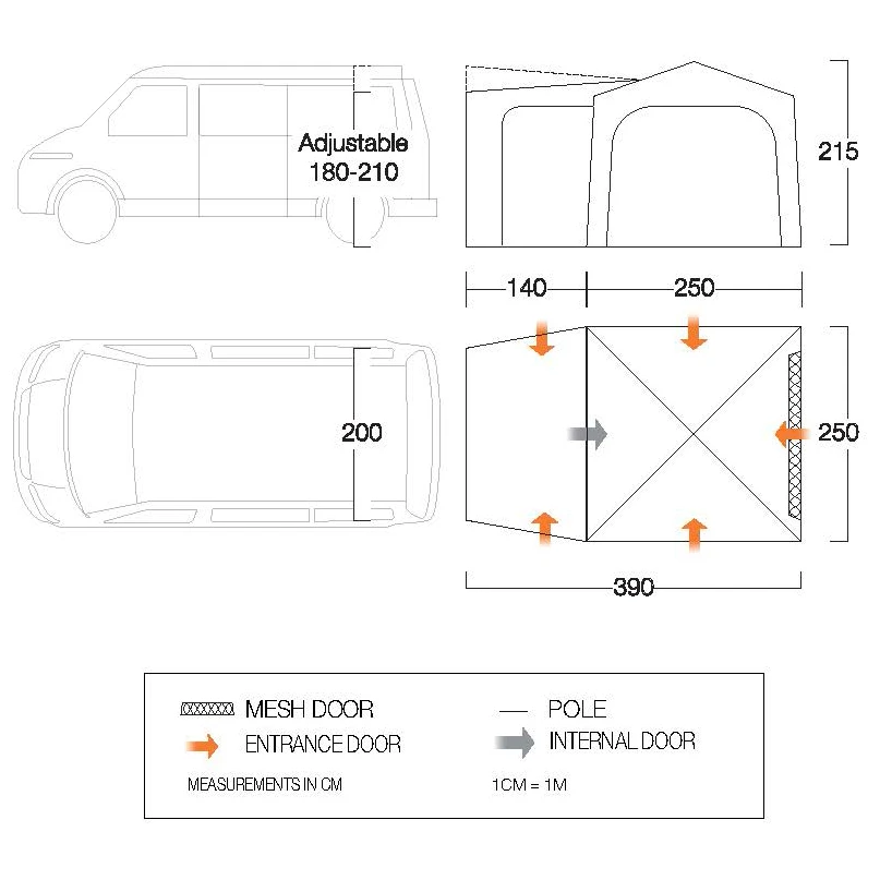 Vango Tailgate Hub Low - Motorhome Awning - Image 2